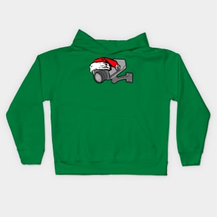 santa cam green (he knows when you are sleeping) Kids Hoodie